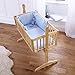 Clair de Lune Dimple Rocking Crib/ Cradle Quilt and Bumper Set (Blue)