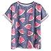 Produktbild feiXIANG mode frauen Damen sommer kurzärm elige tops t - shirt bluse blau Wassermelone bedrucktes Hemd (XL, Blau)