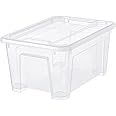 Ikea Samla Box With Lid, Transparent28X20X14 Cm/5 L (11X7 ¾X5 ½"/169 Oz) Pack Of 1 - Acacia