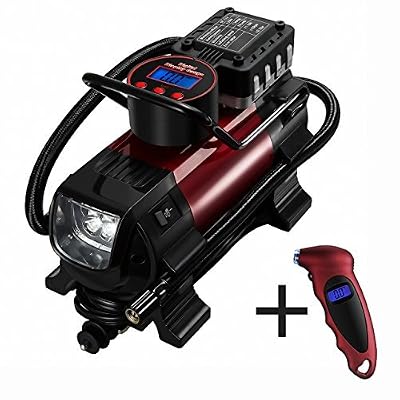OMorc Pompe Multifonctionnelle Portable 12V DC pour compresseurs d'air en métal Pour Voitures, Motos, Ballons de sport et autres Articles Gonflables