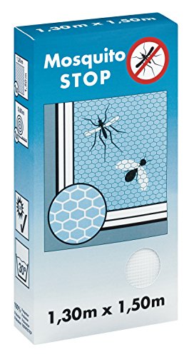 MOSQUITO STOP - Fliegengitter 130 cm x 150 cm weiß inkl. Befestigungstape