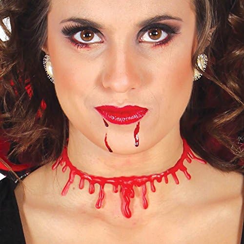 Slit Throat Blood Droplets Necklace Choker Vampire Halloween Fancy Dress Item