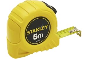 Stanley måttband (5 m, extra starkt böjt band, polymerskyddslager, ändkrok trippelnitad) 1–30–497
