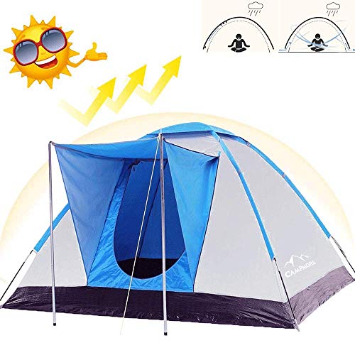 Campmore Wurfzelte,Kuppelzelt,High Peak Zelt, Tunnelzelt, Familienzelt, Iglu-Zelt für 2~3 Personen, doppelschichtig (Blau)
