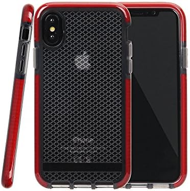 IPhone X Case, IPhone 10 Case, DBEAZZT [Unique Inner Layer Design] Translucent Soft Fit Bumper Case [Shock Absorption Flexible TPU + Anti Scratch Back] Protective Shell Cover for Apple IPhone X/IPhone 10 (5.8 inches) (Red)