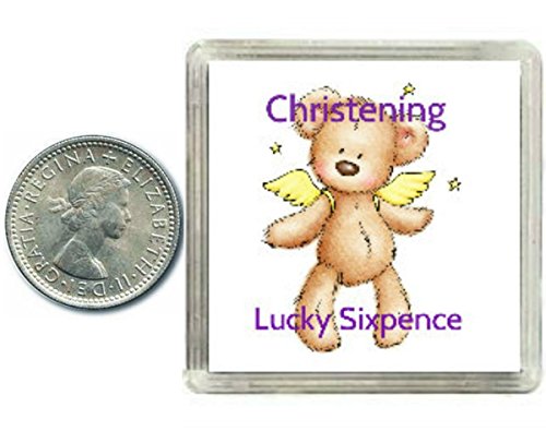 Christening Gift Lucky Sixpence Coin for Boys & Girls, great keepsake present idea for child