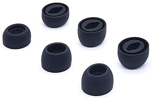 Adhiper Compatibile con Samsung Galaxy Buds Pro SML tappi per le orecchie in silicone 3 misure – si adattano alla custodia di ricarica, riducono il rumore degli auricolari in silicone (S/M/L, nero)