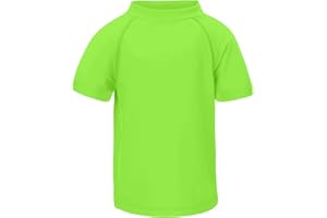 LACOFIA Chłopięca kamizelka z krótkim rękawem dla dzieci, ochrona przed słońcem, stroje kąpielowe dla dzieci, ochrona przed wysypką, szybkoschnąca