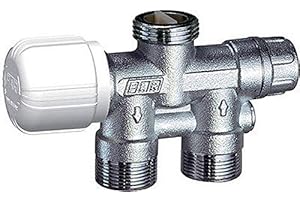 1431 Vanne thermostatique droite simple tube double sans robinet et bouchon FAR