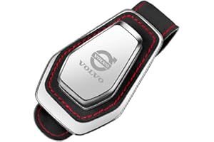 XWSBUDE Auto Brillenhalter, für Volvo XC40 XC60 XC90 V40 V70 V90 S40 S60 S70 Sonnenblende Sonnenbrillen Brillenaufhänger Brillenetui Brillenhalter Aufbewahrungsbox,D