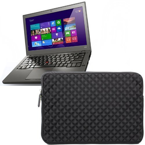 Evecase 11.6 - 12.5'' Laptop Sleeve Neoprene Case Travel Bag Diamond Foam Splash & Shock Resistant Cover for Acer, ASUS, Apple, Sony, HP, Dell, Lenovo, Toshiba Chromebook Ultrabook Notebook Tablet PC - Black