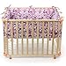 BABY VIVO WOODEN PLAYPEN SQUARE 100x75 CM WITH REMOVABLE WASHABLE INLAY VIOLET