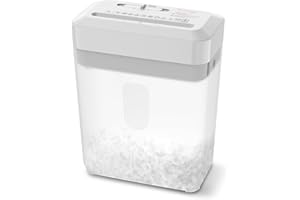 Bonsaii C292-A Paper Shredder, 6 Sheets (A5) Cross Cut, P-4 High Security with 6L Container, for Paper, Credit Cards, Office & Staples