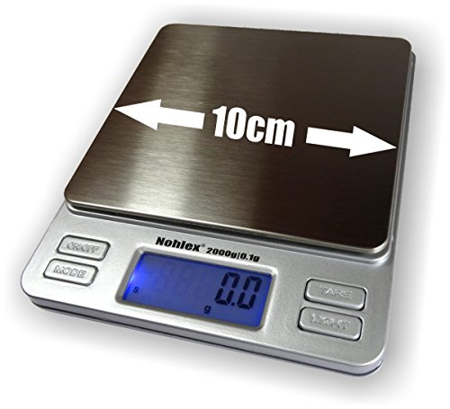 Nohlex NTP2K – Digitalwaage Feinwaage 2000g / 0.1g Schritte. Beleuchtete Anzeige – Taschenwaage Goldwaage Küchenwaage Münzwaage - 3