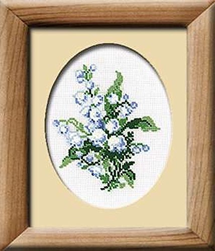 Riolis Stickbild-Set, Motiv Lily of the Valley (Lilien), Kreuzstich, verschiedene Farben