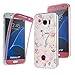 Price comparison product image NWNK13® Samsung Galaxy S7 EDGE Plain / Patterned Floral Shock Absorbing 360° Protective Front and Back Complete TPU Silicon Gel Case Cover with Card Organiser.