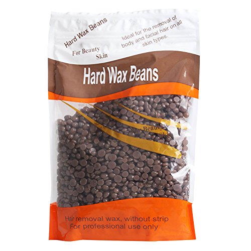 300G Depilatory Wax Beads Hard Solid Beans Pearl Shape Granules Hot Film Waxing Beads for Body Facial Hair Removal Chocolate Smell
