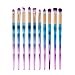 Eye Brush Set Unicorn,Molie Eyeliner Eyeshadow Blending Brush Makeup Tools Cosmetic Brushes Kit 10 PCS