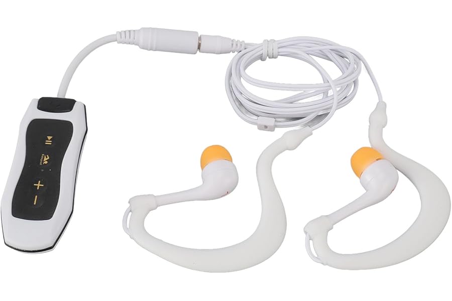 Underwater MP3 Player, USB 2.0 Rechargeable Compact Waterproof Low Loss 8GB Ergonomic Design for Running Diving