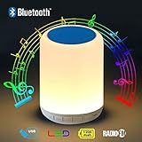 MSC Smart LED Night Light 5w Speaker Lamp Bluetooth, Touch Control Sensitive Sensor, Bedside Table Reading Lamp with 7 Colors, Childrens Night light, Smart LED Camping Light (Blue * Pack of 1 )