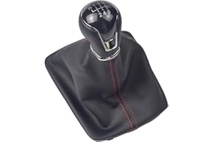 Kakulkomen Para Seat -Leon -III 3 MK3 2012 2013 2014 2015 2016 2017 - Pomo de palanca de cambios de coche (velocidad R6, rojo)