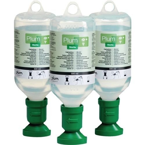 Preisvergleich Produktbild Augenspülung Plum Augenspülflasche 3 x 500 ml im Karton handliche Flaschen, auch für den mobilen Einsatz geeignet