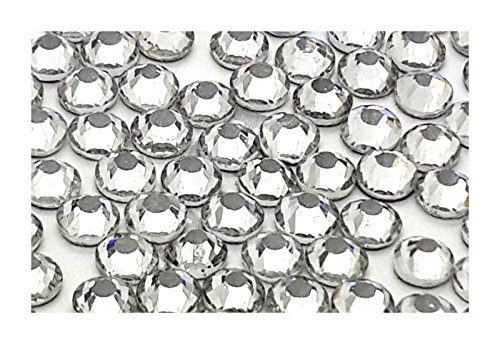 Pack of 1440 Gems, Clear Crystal ss16 (4mm) EIMASS® 7767 DMC Hot Fix Flat Back Rhinestones, Glass Diamantes, Flat back Crystals to Embellish Costumes