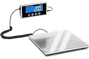 Steinberg Systems SBS-PF-200 waga paczkowa 200 kg / 50 g waga platformowa 27,5 x 27,5 x 2,5 cm cyfrowa waga z wyświetlaczem LCD