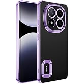 Zore Xiaomi ile uyumlu Redmi Note 14 Pro 4G Kılıf Kamera Korumalı Logo G&ouml;steren Zore Omega Kapak Lila