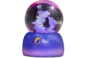 SYXLS Kristallkugel Schloss Schneekugel Geschenk, Manueller Schneefall, Schreibtisch-Ornament, Weihnachts- und Geburtstagsgeschenk, für Kinder Mädchen Desktop Ornament