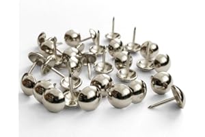 LET'S DECORATE Lot de 500 punaises décoratives en bois pour meubles de canapé 11 x 17 mm (motif nickel moire)