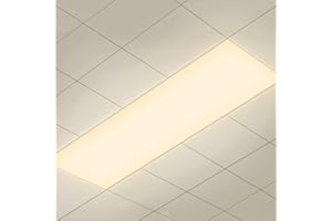 ‎OUBO OUBO [Premium 100 lm/W LED Panel 120x30cm 2.9KG Hochwertiger Warmweiß 48W/4950lm/3000K Deckenleuchte Wandleuchte dünn Ultraslim Silberrahmen, inkl. Trafo