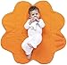 Wallaboo Baby Blanket Fleur, Supersoft 100% Cotton, For Pram, Moses Basket or Crib and Travel, Sun Orange