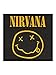 Produktbild Nirvana Aufnäher Smiley schwarz. Offiziell lizenziert