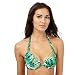 Butterfly By Matthew Williamson Womens Green And Gold Leaf Print Bikini Top 32B