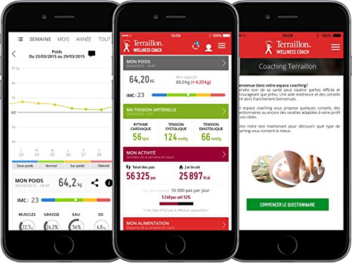 Terraillon Web Coach One Pack Personenwaage/Armband einer Aktivität für Smartphone/Tablet schwarz - 5