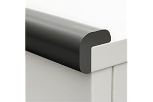 LGChobby Protecteur d'angle De Mur De Protection, Mousse De Protection De Bord De Table Disse en Forme De L, Bandes De Bord De Meubles Autocollantes De Bureau À Domicile (Couleur : Noir, Taille : 5m)