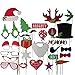 Produktbild 28-teiliges Papier Schnurrbart Foto Requisiten Geweih Weihnachten Hüte Großhandel