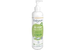 BABYSOIN - Gel lavant certifié BIO - Soin nettoyant corps et cheveux - Sans parfum - 500ml