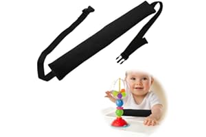 MIRKUZI 1-teiliger Baby-Hochstuhl-Einkaufswagenschutz, Sicherheitsgurt für Esszimmerstühle, tragbarer Kindersitz, Sicherheitsgurt für Baby-Esszimmerstühle, Einkaufswagengurt für Kinder (schwarz)