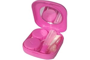 Steellwingsf Cute Pocket Mini Lens Case Travel Kit Easy Carry Mirror Container Holder