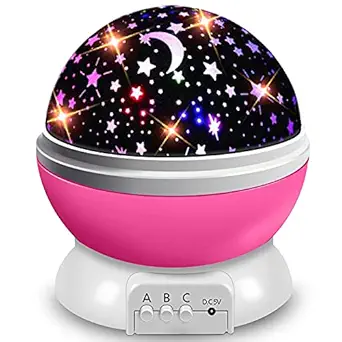 Kixre Babys and Boys and Girls Star Light Projector with 12 Songs, Music Rechargeable Lamp (2-10 Year, 6-12 Month, Multicolour, Pack of 1)