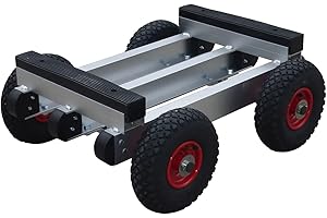 LIFT MATE Aluminium Dolly Trolley with Terrain Wheels, Heavy Duty Furniture Dolly, Piano Moving Dolly, Capacity 600kg