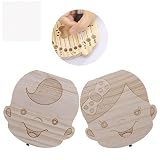 GGG Baby Holz Zähnedose Milchzahn Laub Box Zahnbox - 6