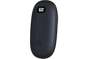 Unigear Chauffe-Mains Rechargeable, Chauffe-Mains Électrique avec 21 Niveaux de Chauffage de 35-55°C, 5200mAh USB Batterie Externe et Écran Numérique, Idéal pour Les Raynauds et la Randonnée
