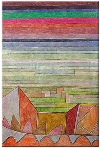 'Country Picture by Paul Klee, "Blick in das Fruit Digital Print/Stretcher Canvas German Expressionist, Museum Art, Classic Modern Living and Lifestyle Art Canvas Picture, Size: 60 cm x 90 cm, Pictures, Museum Art
