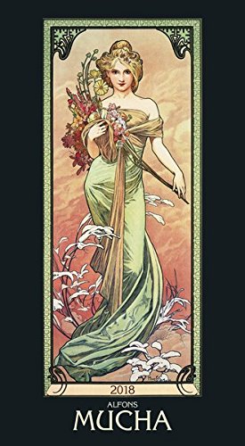 Alfons Mucha 2018 - Bildkalender (33 x 60) - Kunstkalender