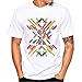 Produktbild Elecenty Herren T-shirt Blusentop,Herrenhemden Poloshirt Kurzarmshirt Bluse Tee T-Stücke Solide Männer Drucken Sommerhemd Tops Blusen Hemd Pulli Pullover Kurzarmlig (S, Weiß)