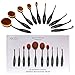 ABODY 10pc Oval Soft Makeup Brush Set Toothbrush Foundation Cosmetic Cream Powder Blush Kits Professional Makeup Tool Cosmetic Brush