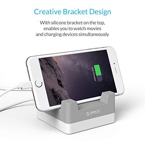 ORICO 20W 4-Port Smart USB Ladestation mit Ständer, Schnell-Ladegerät, für Smartphone Tablet und mehr - 3